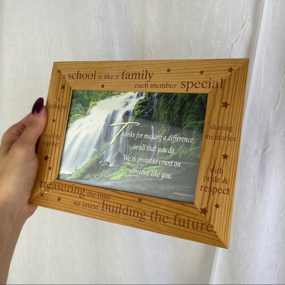 VTG Photo Picture Frame School Teacher Wooden Decor Gift Vintage Early 2000’s - Picture 11 of 16
